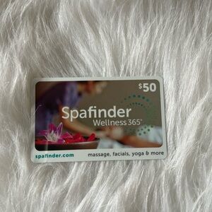 Spafinder $50 Gift Card NWT